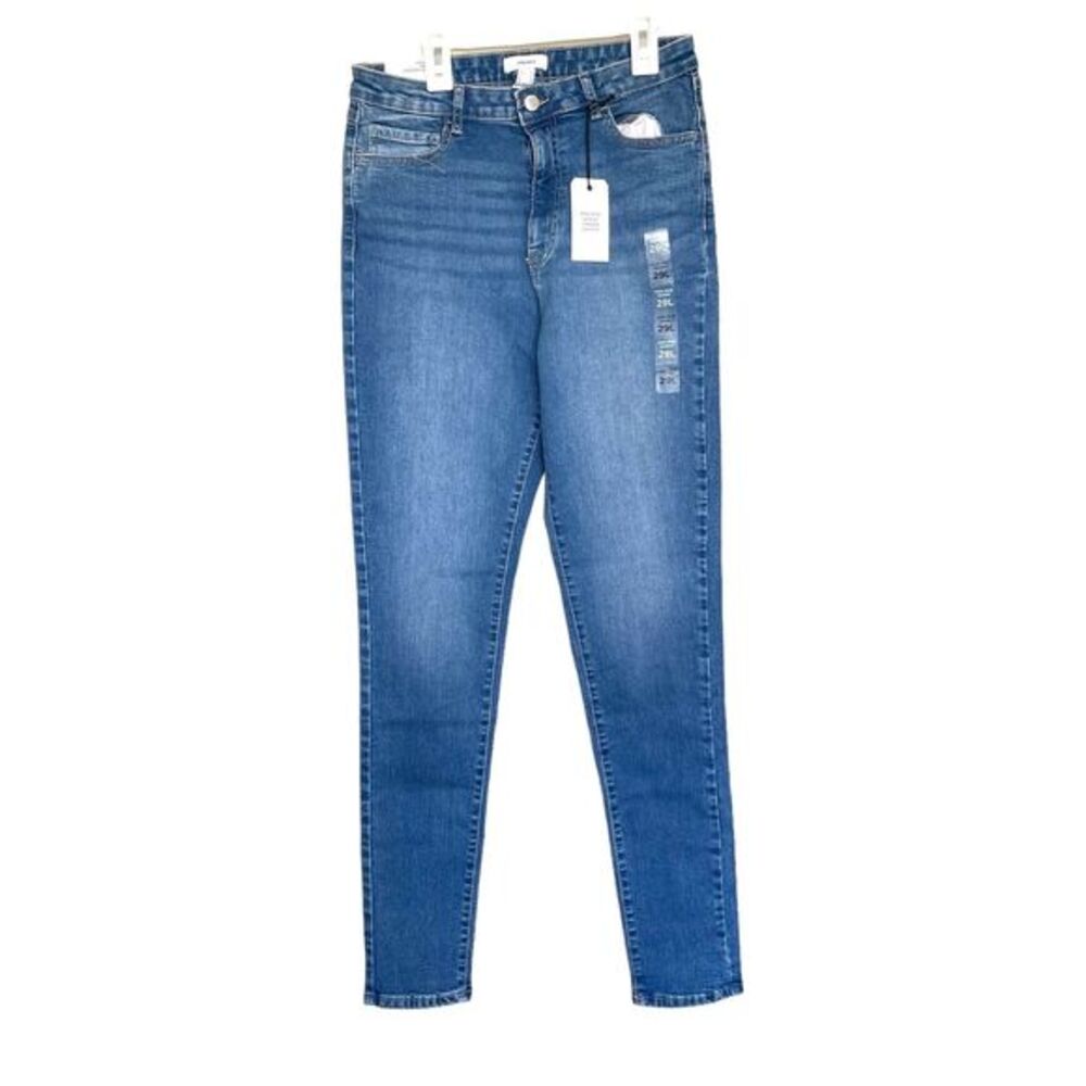 Forever 21 Womens Jeans Sz 29 L High Rise Skinny Fit Longer Inseam Medium Wash